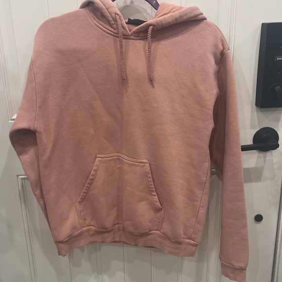 Topshop Pink Pullover Hoodie Relaxed Fit - Picture 2 of 10